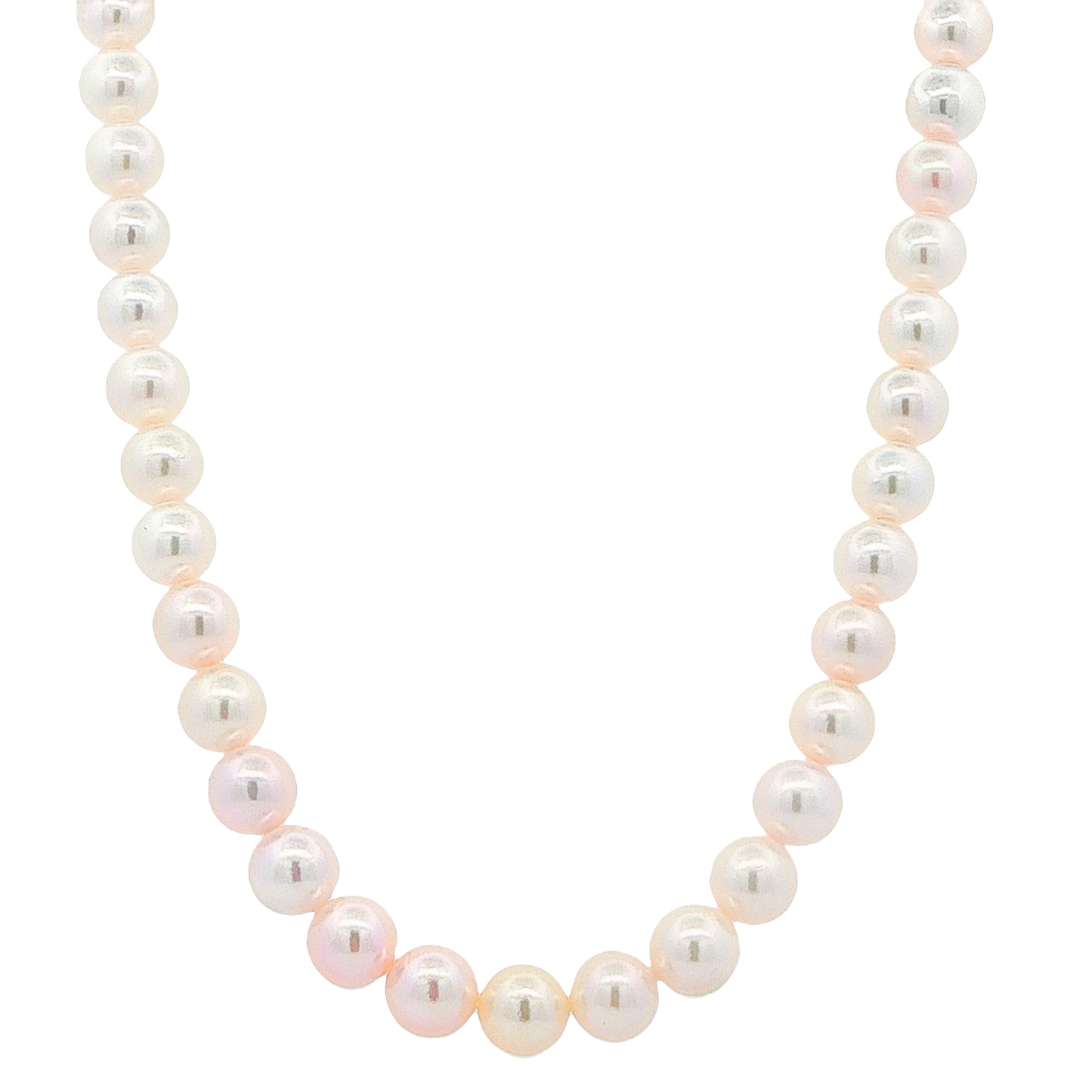 Yellow Gold Akoya String of Pearls : 8-8.5mm