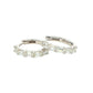 Emerald Cut Diamond Hoop Earrings - 0.93cts
