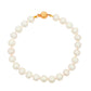 Yellow Gold Akoya String of Pearl Bracelet : 6-6.5mm