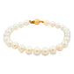 Yellow Gold Akoya String of Pearl Bracelet : 6-6.5mm