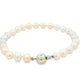 White Gold Akoya String of Pearl Bracelet : 6-6.5mm