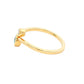 Yellow Gold London Blue Topaz and Diamond 2 Stone Ring