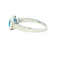 White Gold Topaz and Baguette Diamond Dress Ring