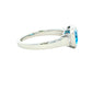 White Gold Topaz and Baguette Diamond Dress Ring