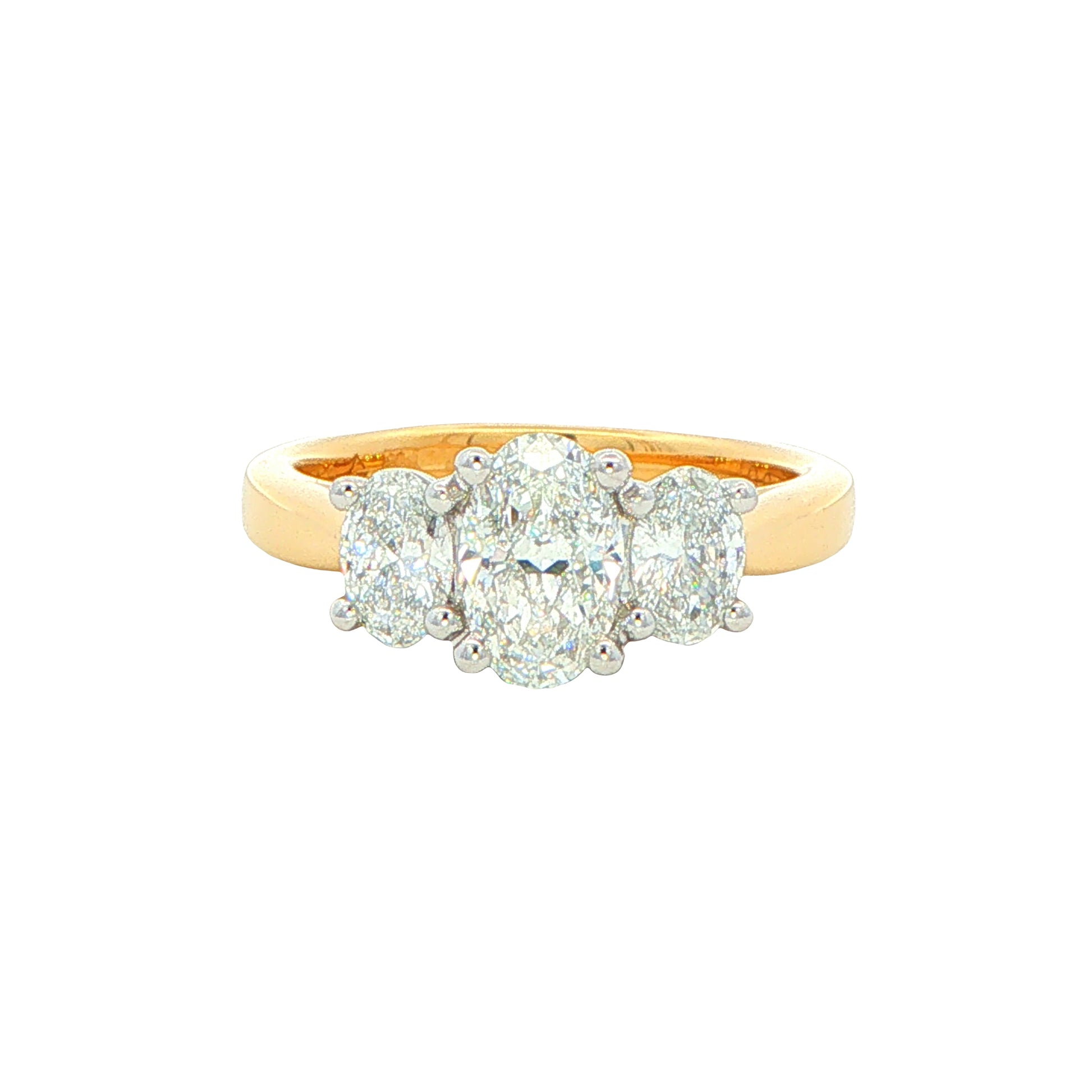 Lab Grown Oval Diamond 3 Stone Ring - 1.05cts Gardiner Brothers