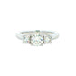 Platinum Round brilliant cut diamond 3 stone ring - 0.84cts Gardiner Brothers