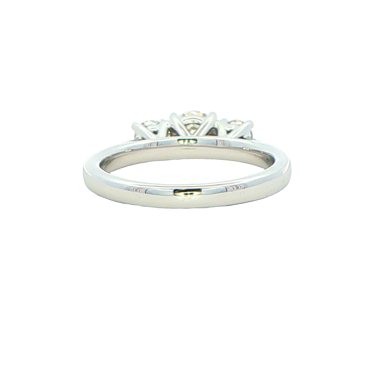 Platinum Round brilliant cut diamond 3 stone ring - 0.84cts Gardiner Brothers