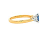 Oval Sapphire and Pear Shaped Diamond 3 Stone Ring Gardiner Brothers