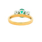 Oval Shaped Emerald and Oval Diamond 3 stone ring Gardiner Brothers