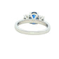 Sapphire and Diamond Oval Shaped 3 Stone