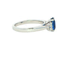 Sapphire and Diamond Oval Shaped 3 Stone