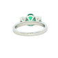 Oval Shaped emerald and oval diamond 3 stone ring Gardiner Brothers