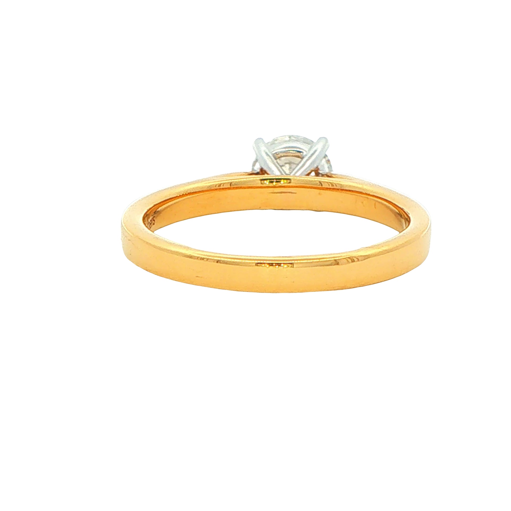 Yellow Gold Round Brilliant Cut Diamond Solitaire Ring - 0.80cts Gardiner Brothers