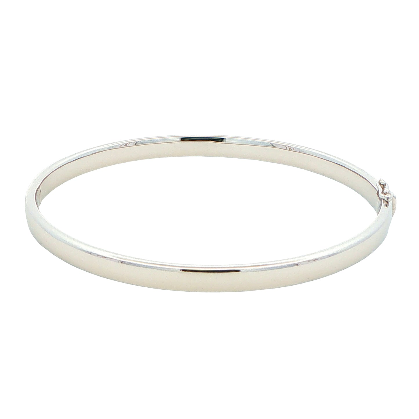 Silver 6mm Solid Bangle with a Court profile