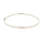 Silver 4mm Solid bangle in a flat profile with rounded edges
