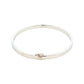 Silver 4mm Solid bangle in a flat profile with rounded edges