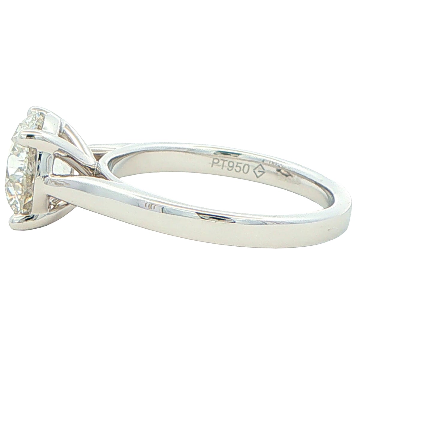 Lab Grown Round Brilliant Cut Diamond Solitaire Ring - 2.50cts