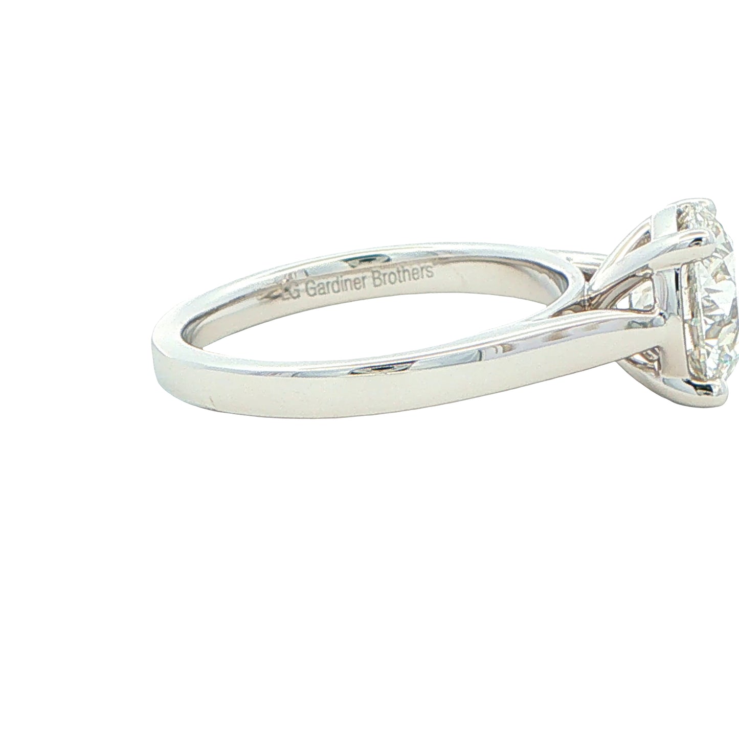 Lab Grown Round Brilliant Cut Diamond Solitaire Ring - 2.50cts