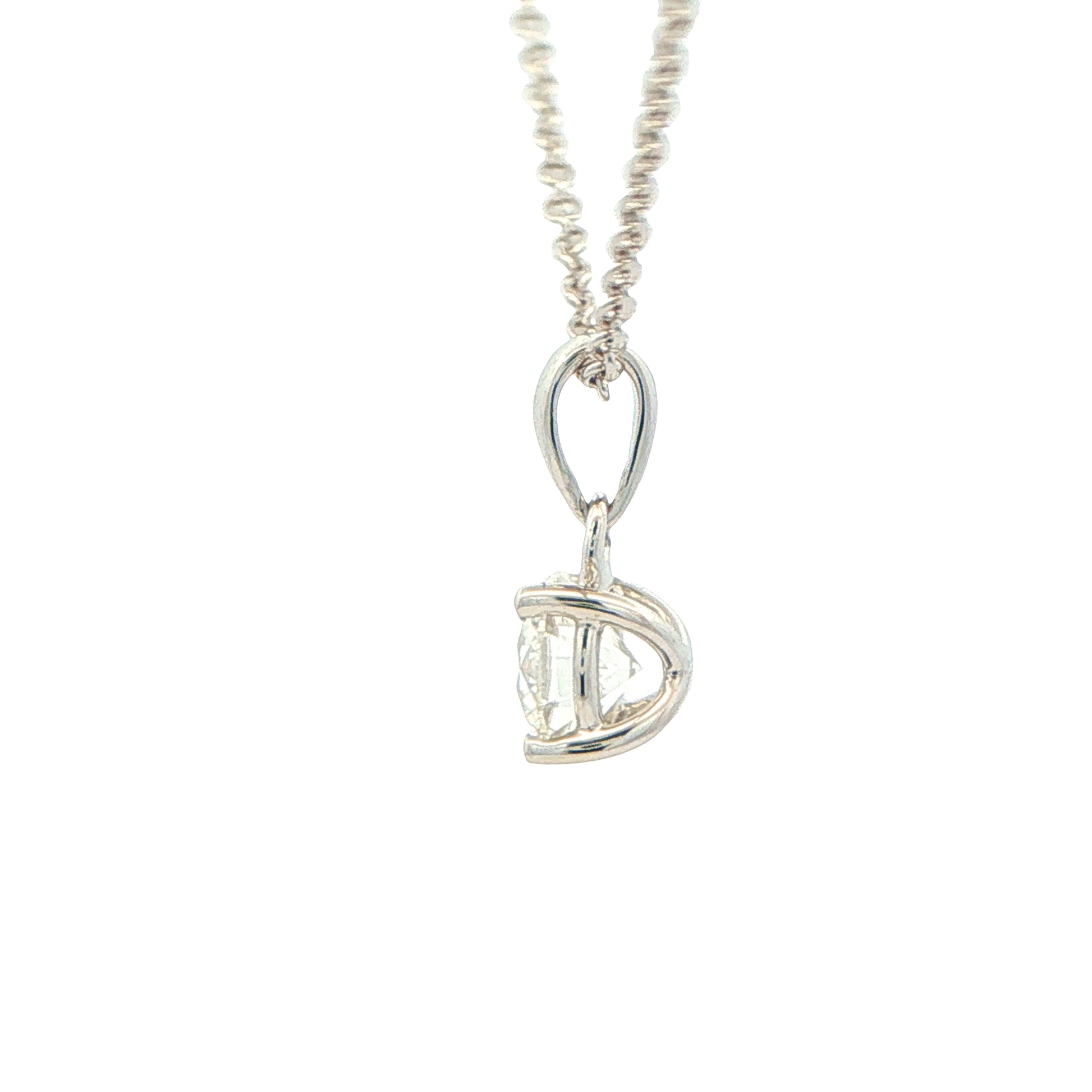 Round Brilliant Cut Diamond Solitaire Pendant - 0.80cts Gardiner Brothers