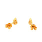 Pear Shaped Diamond Half Rub Over Set Solitaire Earrings - 0.44cts