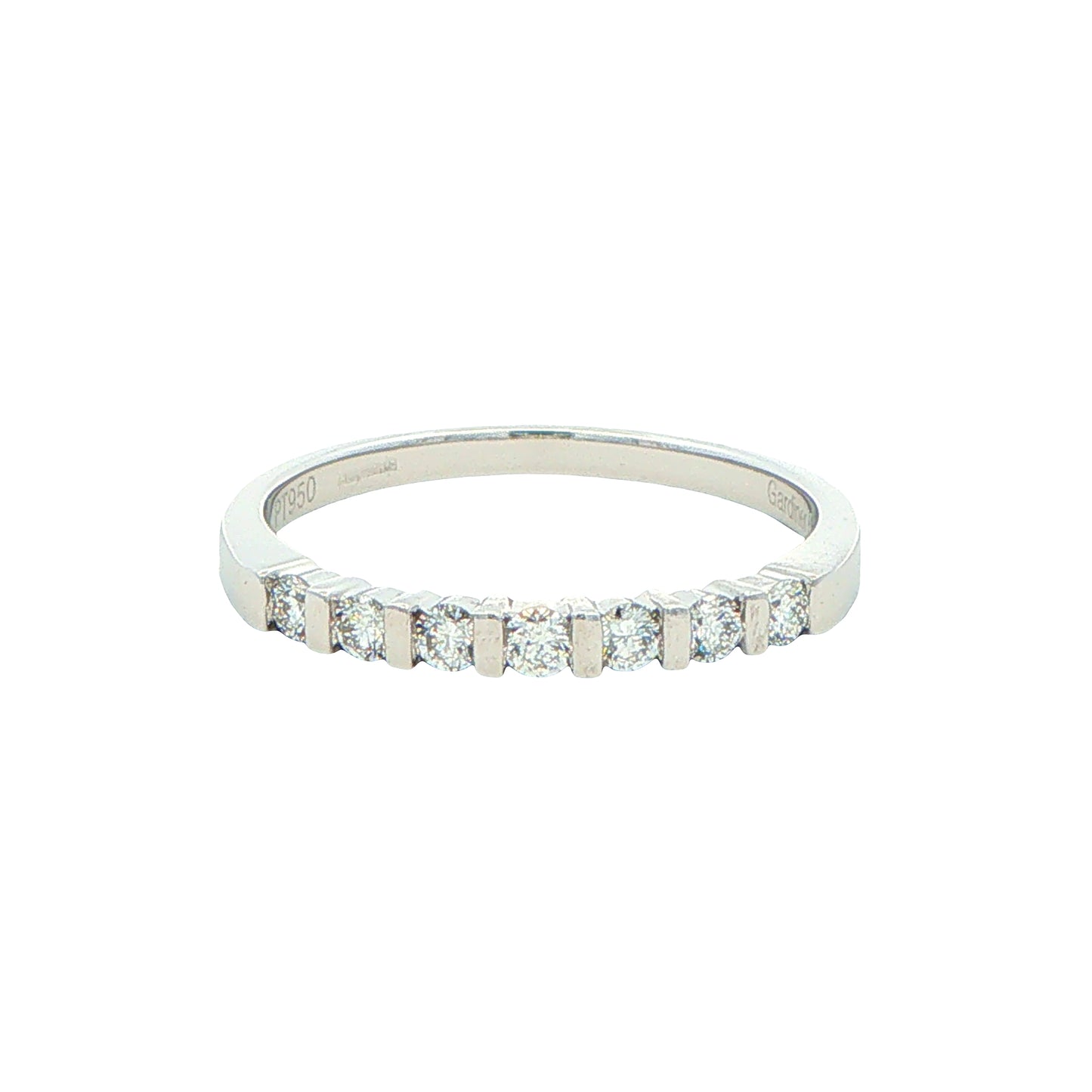 Round Brilliant Cut 7 Stone Bar Set Ring - 0.25cts Gardiner Brothers