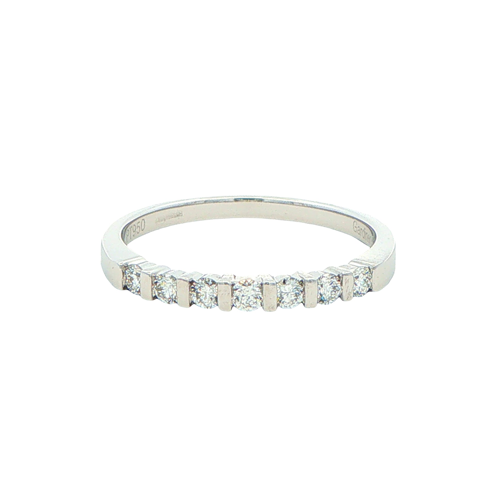 Round Brilliant Cut 7 Stone Bar Set Ring - 0.25cts Gardiner Brothers