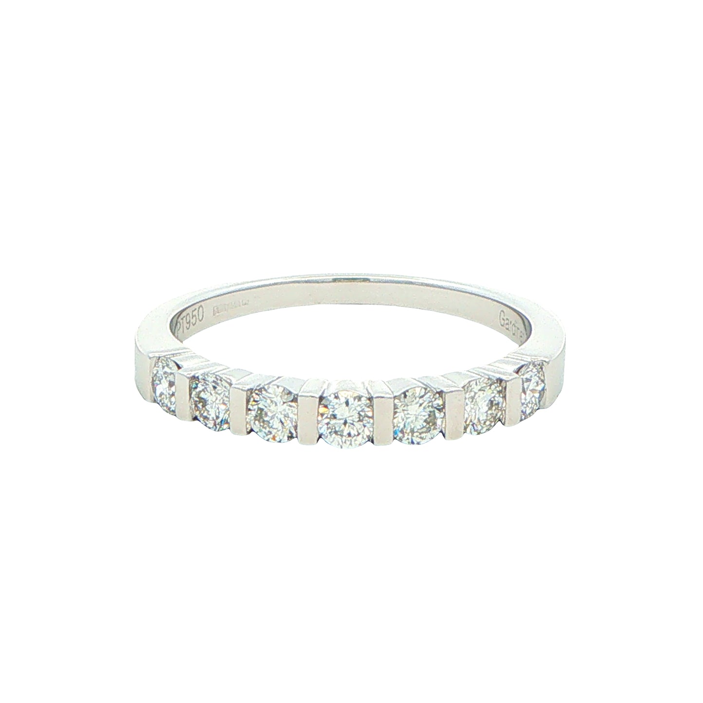 Round Brilliant Cut 7 Stone Bar Set Ring - 0.50cts Gardiner Brothers