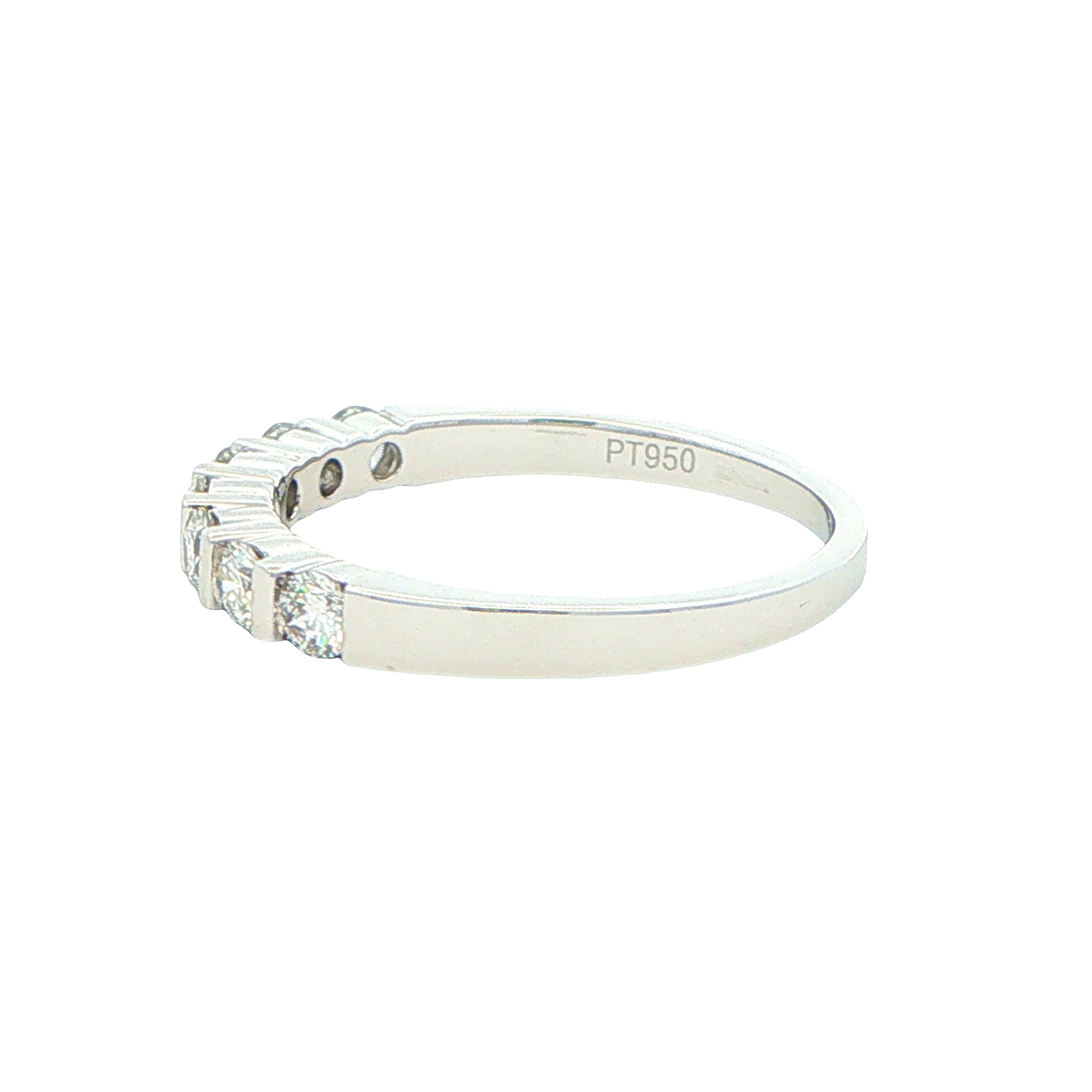 Round Brilliant Cut 7 Stone Bar Set Ring - 0.50cts Gardiner Brothers