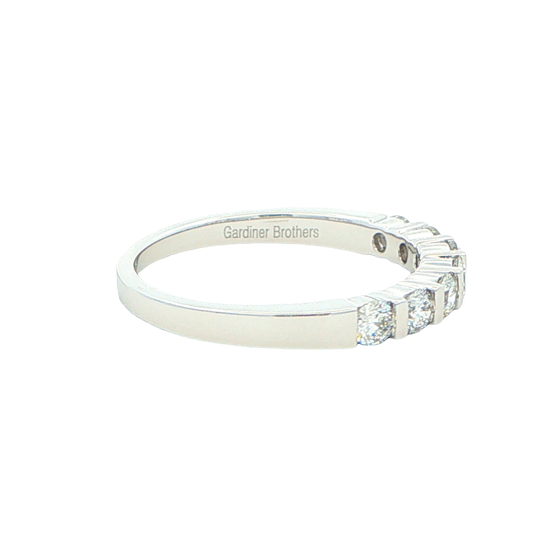 Round Brilliant Cut 7 Stone Bar Set Ring - 0.50cts Gardiner Brothers
