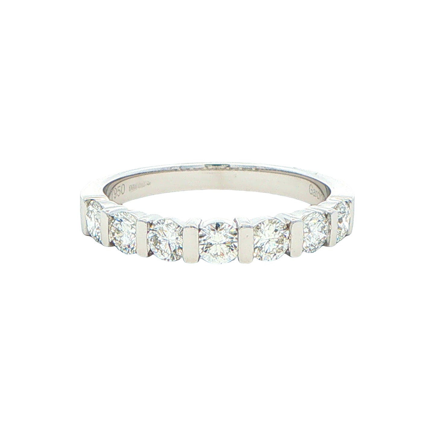 Round Brilliant Cut 7 Stone Bar Set Ring - 0.75cts Gardiner Brothers