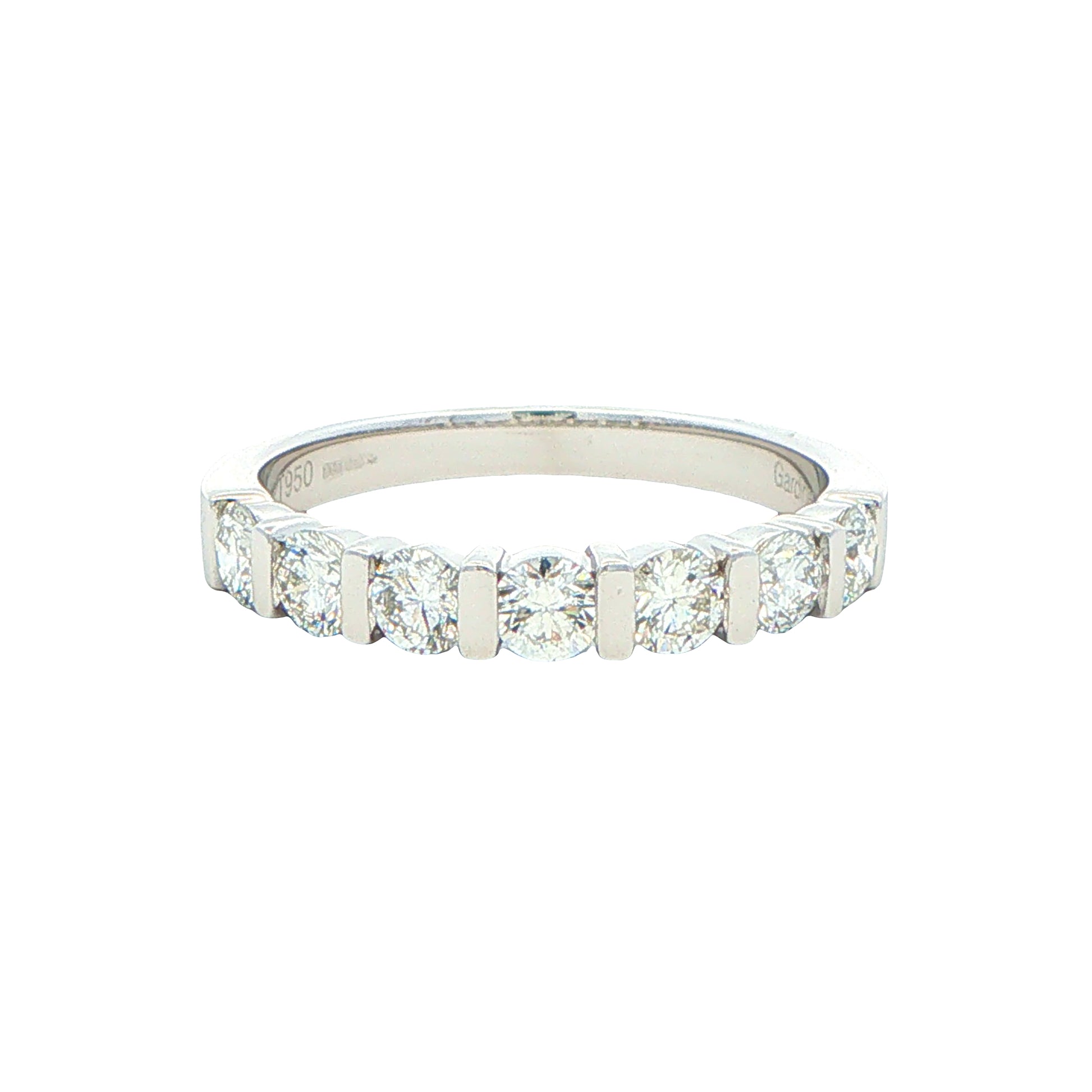 Round Brilliant Cut 7 Stone Bar Set Ring - 0.75cts Gardiner Brothers