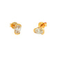 Oval Shaped Diamond Half Rub Over Set Solitaire earrings - 0.61cts