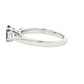 Oval Sapphire and Pear Shaped Diamond 3 Stone Ring
