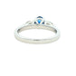 Oval Sapphire and Pear Shaped Diamond 3 Stone Ring