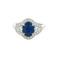 Sapphire and Diamond Vintage Style Cluster Ring Gardiner Brothers