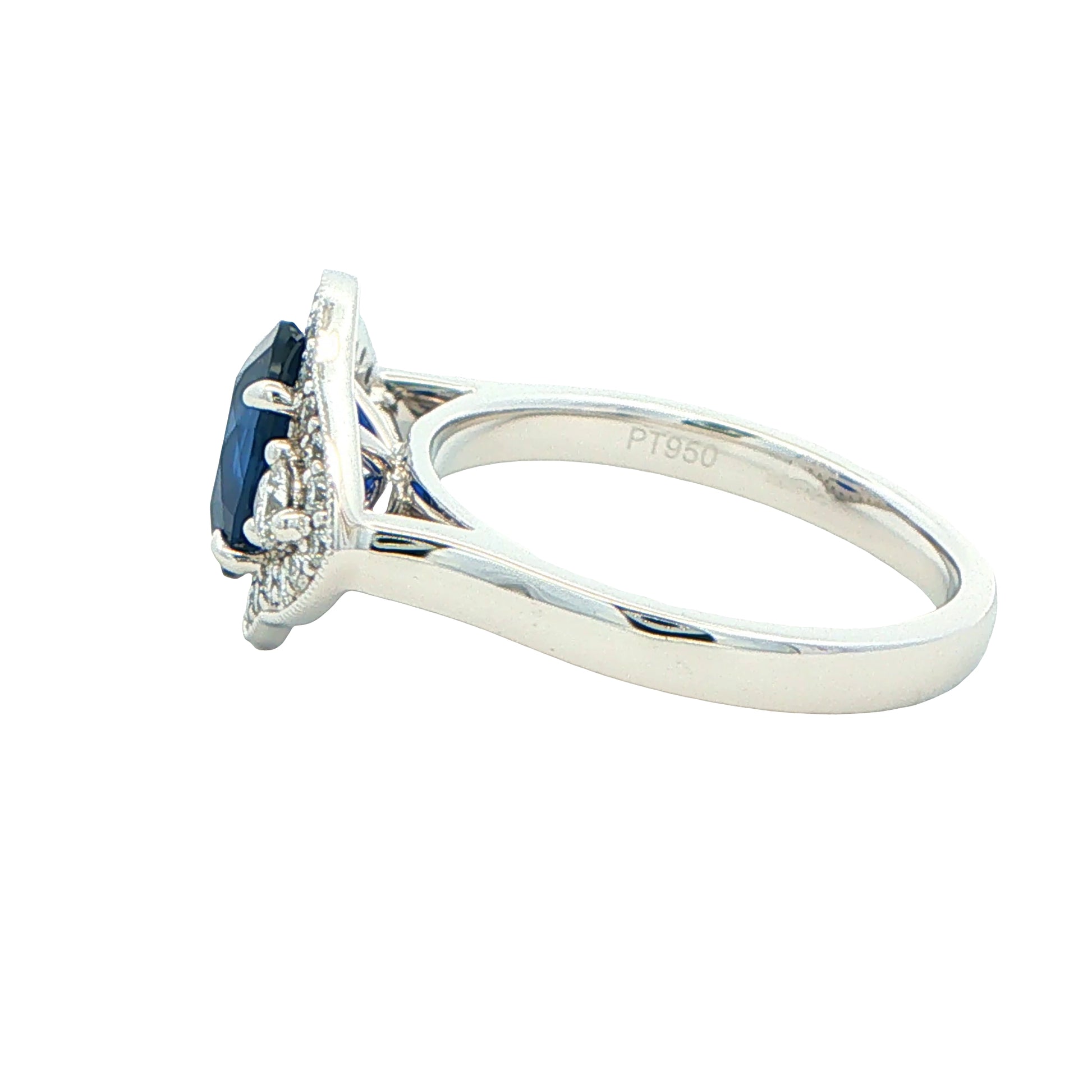 Sapphire and Diamond Vintage Style Cluster Ring Gardiner Brothers