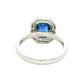 Sapphire and Baguette Diamond Vintage Style Cluster Ring