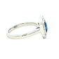 Sapphire and Baguette Diamond Vintage Style Cluster Ring