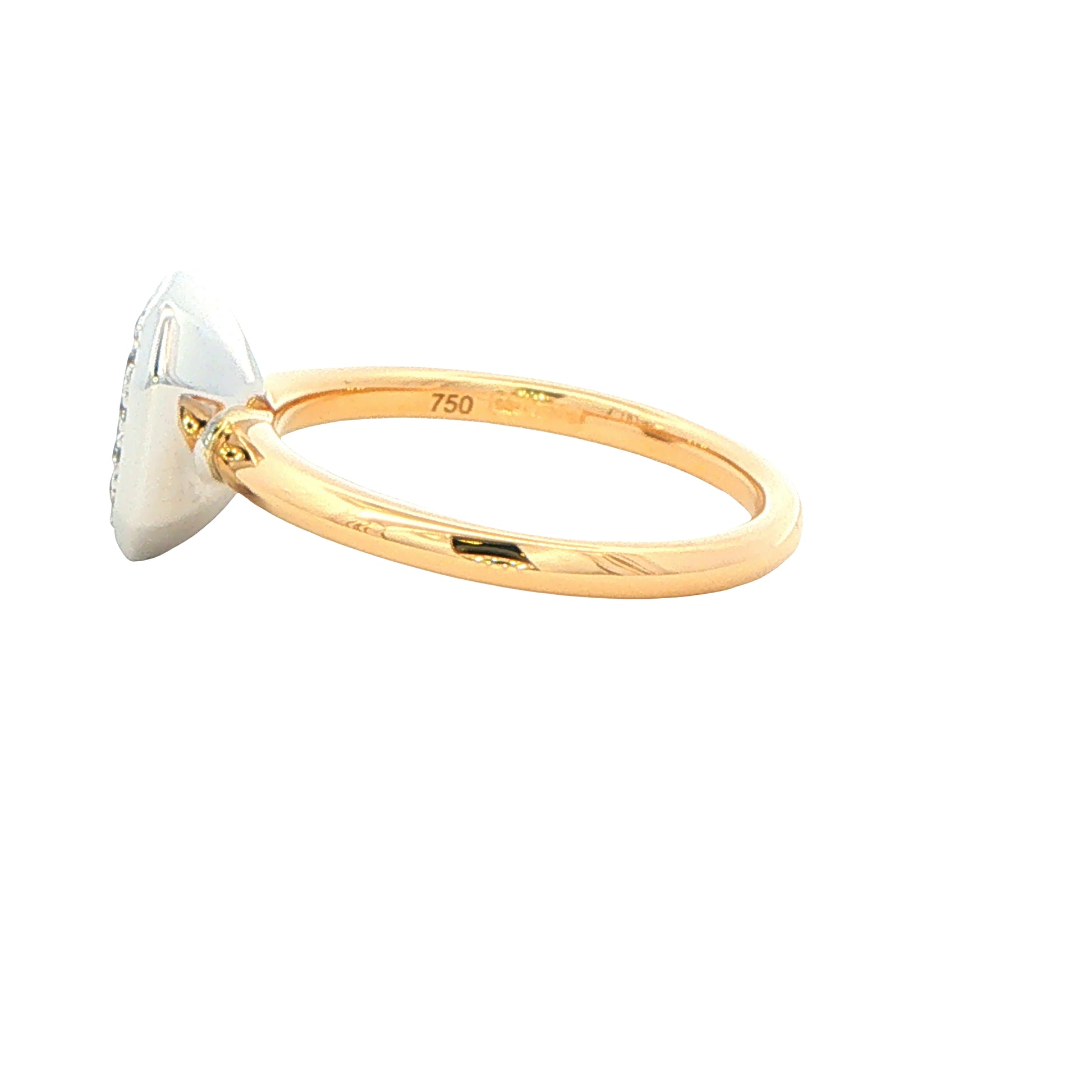 Yellow Gold Emerald and round brilliant cut diamond halo style ring Gardiner Brothers