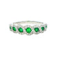 Emerald and Round Brilliant Cut Diamond Halo Style Dress Ring Gardiner Brothers