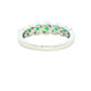 Emerald and Round Brilliant Cut Diamond Halo Style Dress Ring Gardiner Brothers