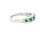 Emerald and Round Brilliant Cut Diamond Halo Style Dress Ring Gardiner Brothers