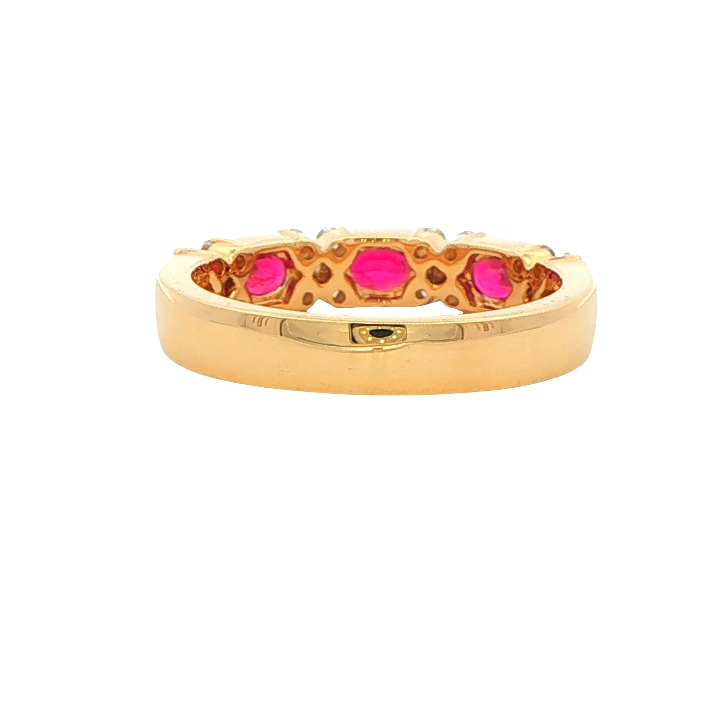 Ruby and Diamond Vintage Style Eternity Ring