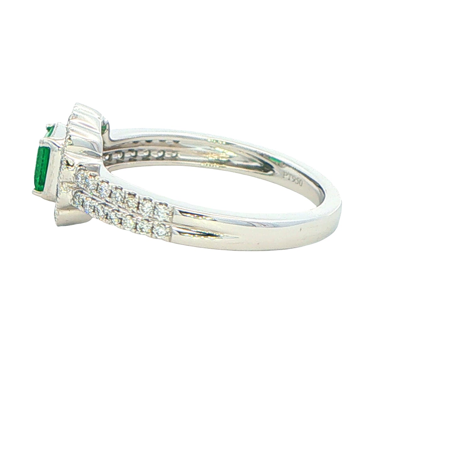 Emerald and Diamond Vintage Style Ring