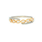 Platinum and yellow gold diamond set cross-over ring Gardiner Brothers