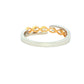 Platinum and yellow gold diamond set cross-over ring Gardiner Brothers