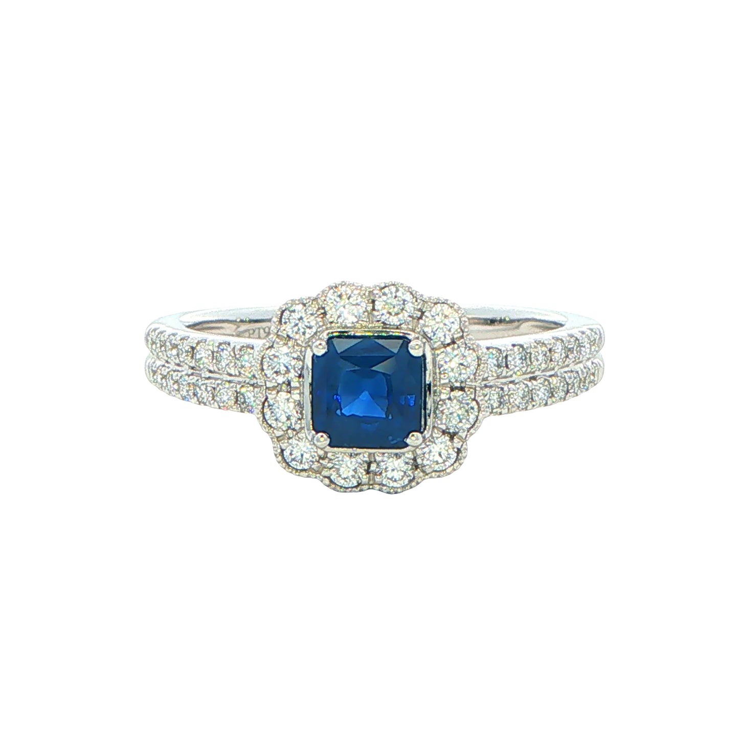 Sapphire and Diamond Vintage Style Ring