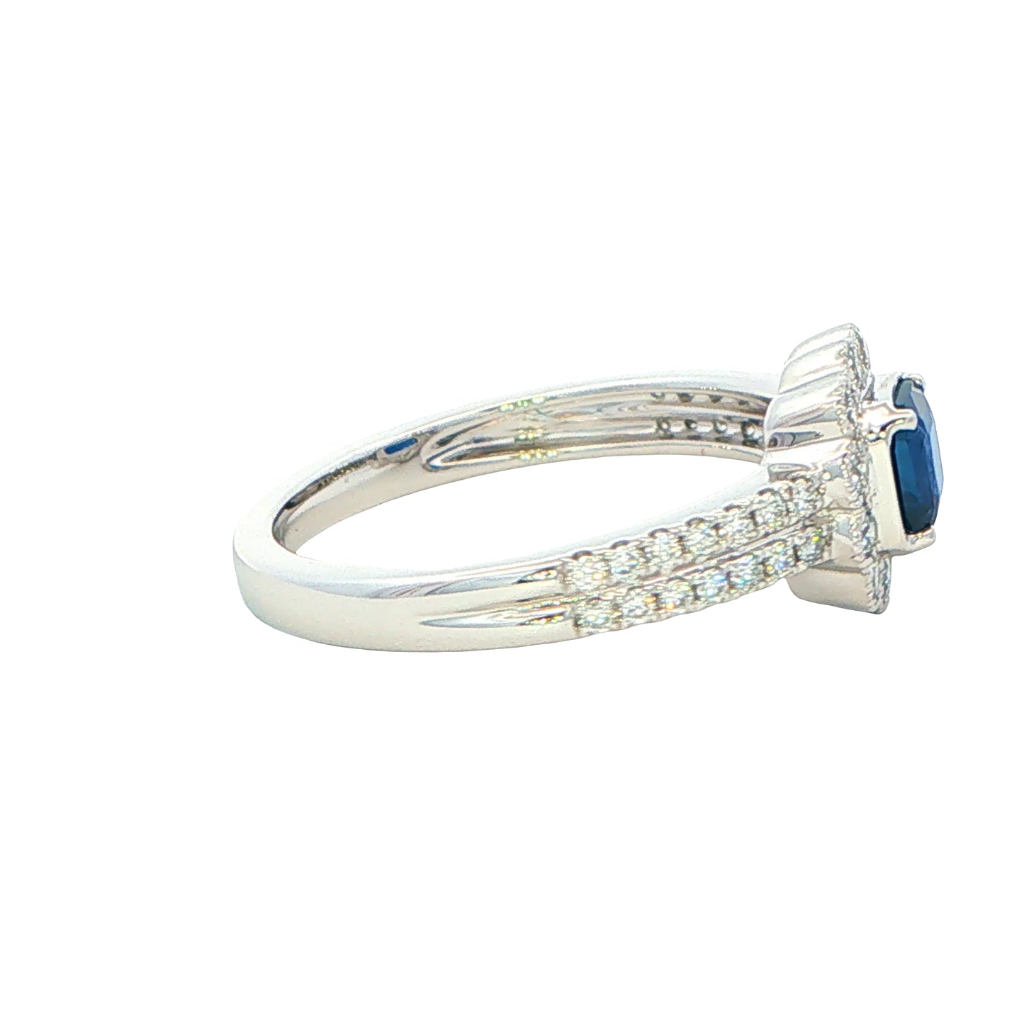 Sapphire and Diamond Vintage Style Ring