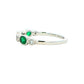 Emerald and Diamond 7 Stone Dress Ring