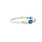 Sapphire and Diamond 7 Stone Dress Ring